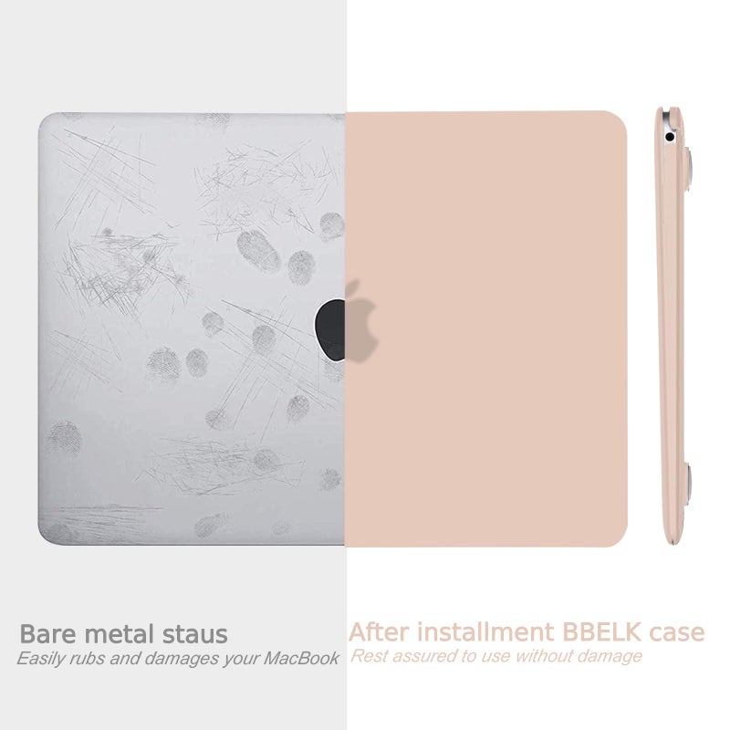 B BELK Compatible with MacBook Air 13 inch Case 2022 2021 2020 2019 2018 A2337 M1 A2179 A1932 Touch ID  Matte Plastic Hard Shell+ Keyboard Cover+Screen Protector for MacBook Air 13.3 inch Case  Camel - Image 3
